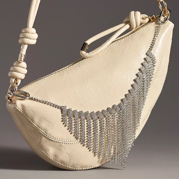 Anthropologie Jewelry - Anthropologie | Crystal Fringe‎ Bag Charm | NWT